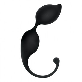 Чёрные вагинальные шарики TRIGGER SILICONE BLACKY