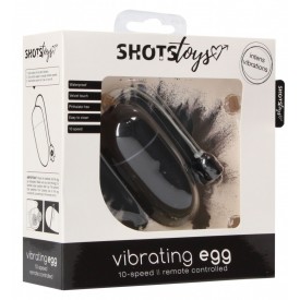 Черное гладкое виброяйцо Vibrating Egg - 8 см.